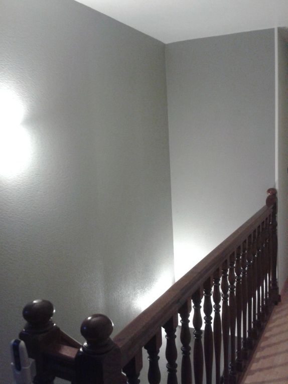 pose toile de verre dans escalier