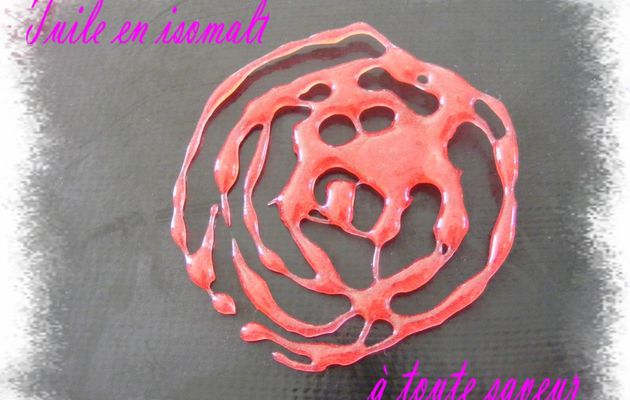 Tuiles en sucre coloré et isomalt