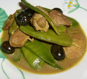 Tajine d'agneau aux pois-gourmands