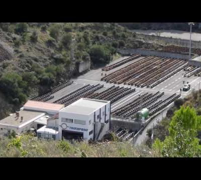 Vidéo de changement des essieux lors du passage des trains à Cerbère 