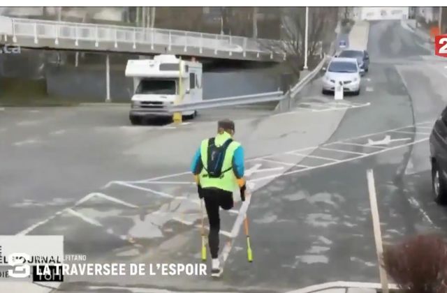 L'exploit de Guy Amalfitano, amputé d'une jambe, relaté dans Stade 2 (vidéo).