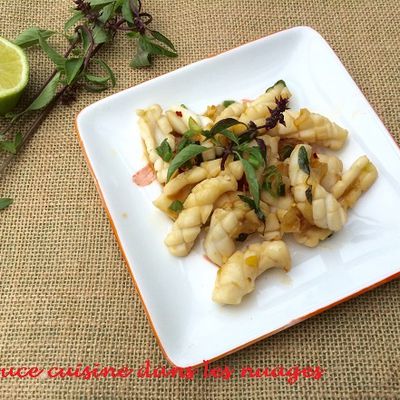 Calamars au citron et gingembre