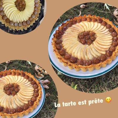 Une part de tarte  pommes mirabelles sans pâte  à 3 SP la part ... ça vous tente ? 