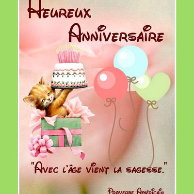 Cartes anniversaires - citations à imprimer