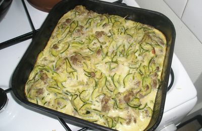 Gratin de courgettes et viande hachée, recette de Karl