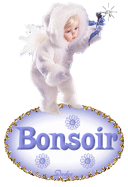 Bonsoir - Enfant - Ange - Gif scintillant - Gratuit
