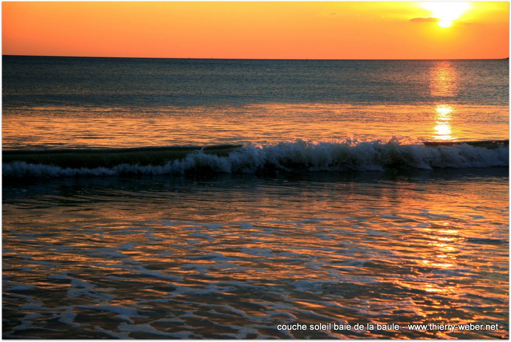 Couché de soleil baie de La Baule - Photos Thierry Weber Photographe de Mer Guérande La Baule