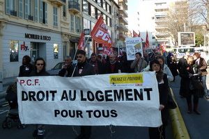 Manifestation pour le droit au logement pour tous