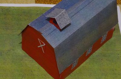 AMERICANHERI3: Fichiers .pdf de modèles de papier au 1:72 ( 25mm ) de grange de planches en bois rouge - Amérique du Nord - XIX éme siècle