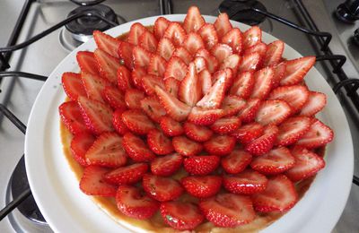 TARTE AUX FRAISE  A LA MENTHE