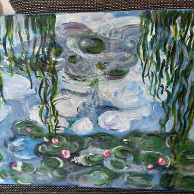 ma version des "nymphéas" de Claude Monet