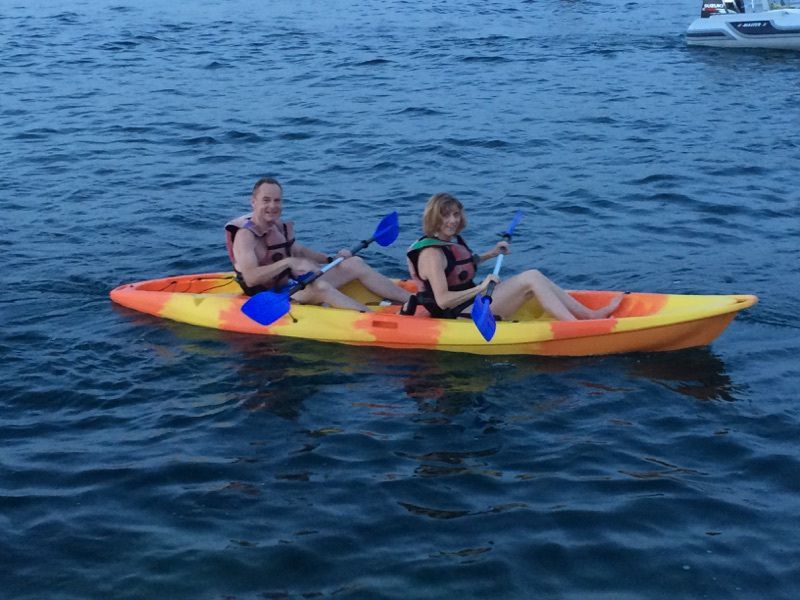 Coucher de soleil en kayak et baignade