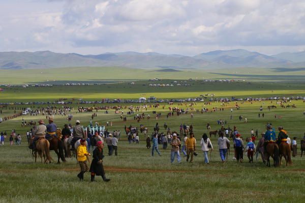 Ins&eacute;paarbles cavaliers et chevaux mongols