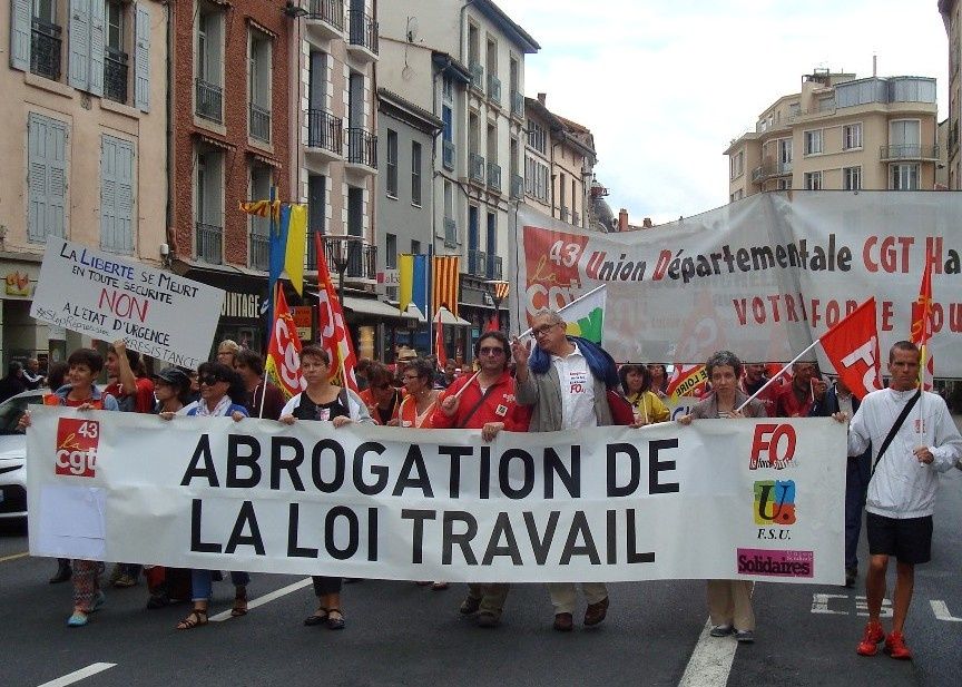 700 manifestants au Puy pour l'abrogation de la loi El Khomri : &quot;on ne lâche pas!&quot;