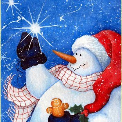 Bonhomme de neige en illustration  par Jamie Carter