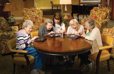 Les seniors, fans des tablettes tactiles