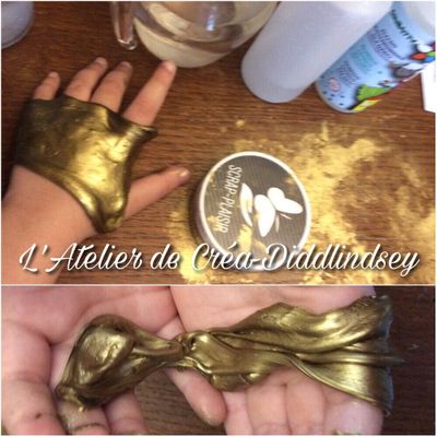 Slime , de jolie couleur métallisé avec les pingment Scrapplaisir est aussi parfumé 