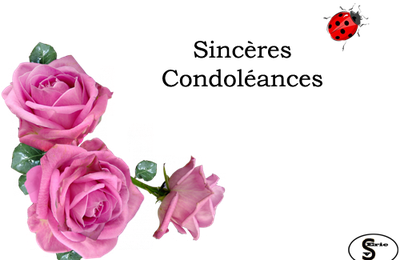 Condoléances roses coccinelle
