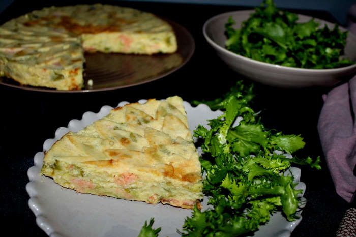 quiche-ww-sans -pate-polenta-poireau-saumon-fumé