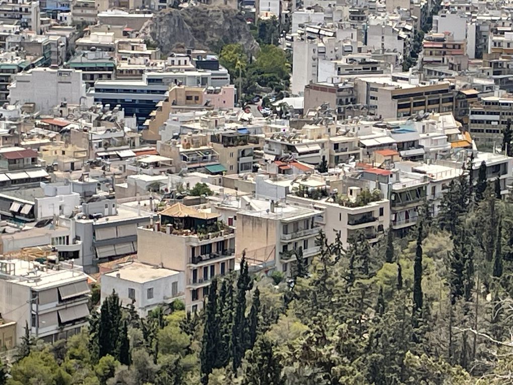 Goldwing Unsersbande - Grèce 07 - Athènes prison de Socrate, relève de la garde, Lycabette et Roof top