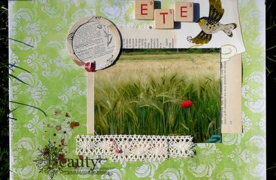 Page été coquelicot pour le challenge Saracolas