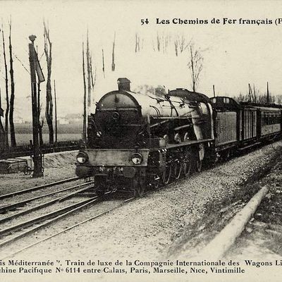 CP Le train  n°22 du PLM (Paris Vintimille) (2)