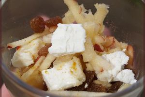 Verrines Pomme - Chèvre - Curry