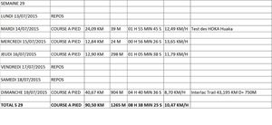 Entraînements S29 2015 