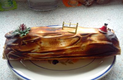 Bûche de Noël sans gluten aux marrons