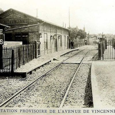 CP petite ceinture locomotive vapeur  station provisoire : avenue de Vincennes