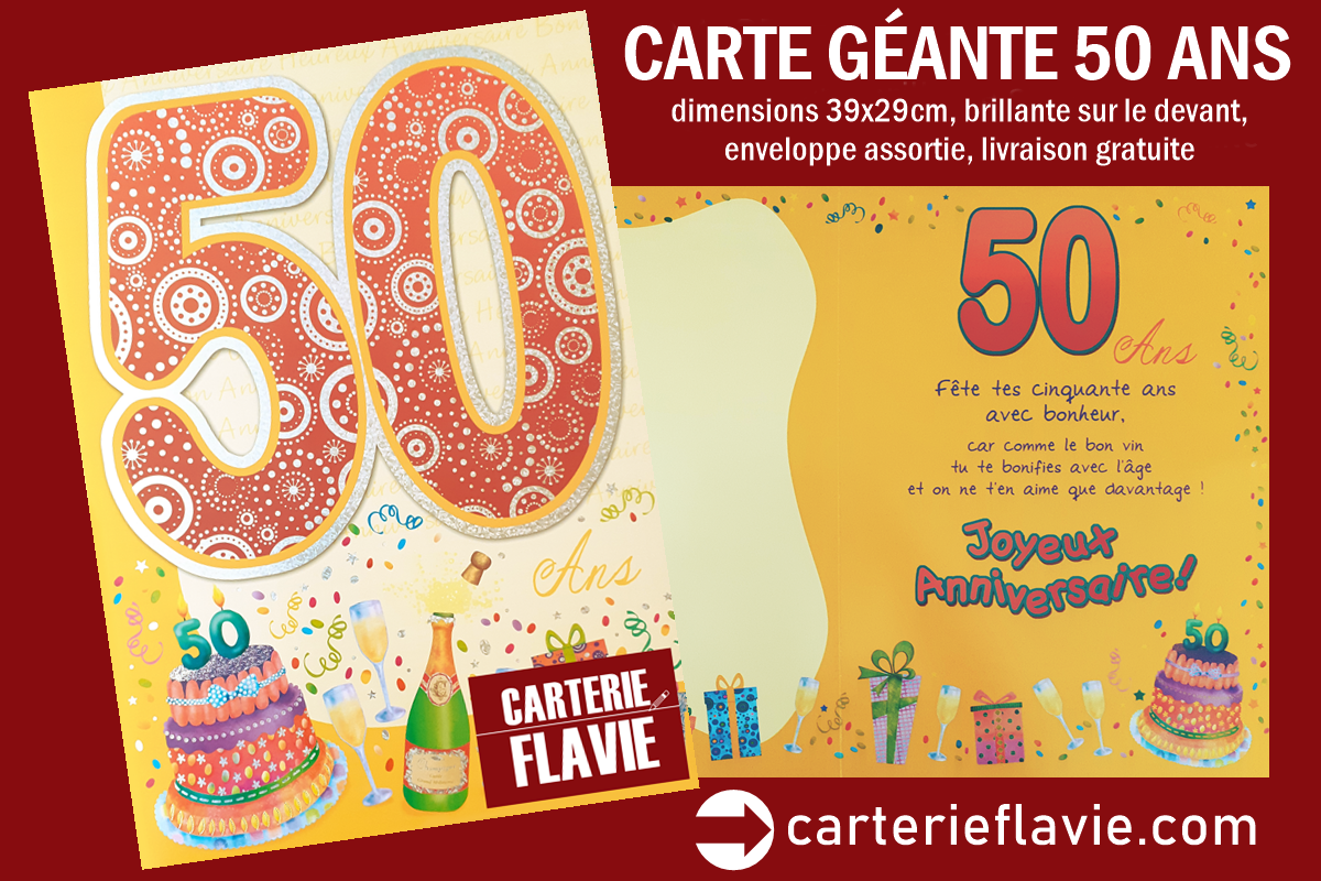 Offrez Une Grande Carte D Anniversaire Pour Ses 50 Ans Le Blog De Flavie
