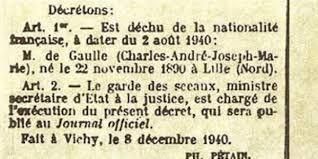 POINT D'HISTOIRE / Déchéance de nationalité : le précédent de Vichy