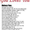 God Loves You... Unless You : ...