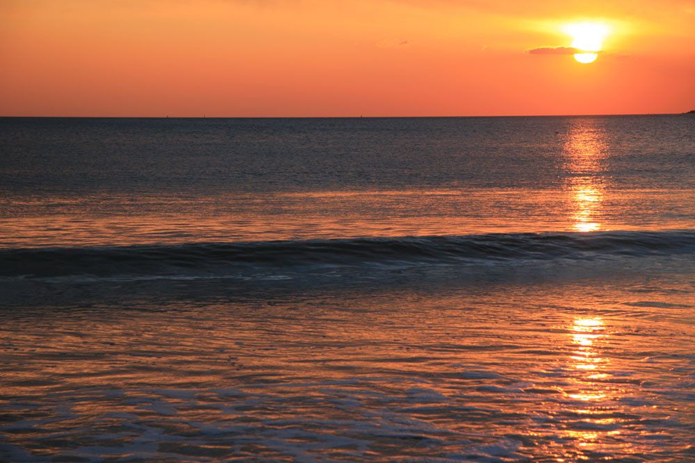 Couché de soleil baie de La Baule - Photos Thierry Weber Photographe de Mer Guérande La Baule