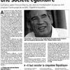 François Bayrou prône une société égalitaire