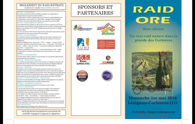 RAID ORE Dimanche 1 Mai 2016