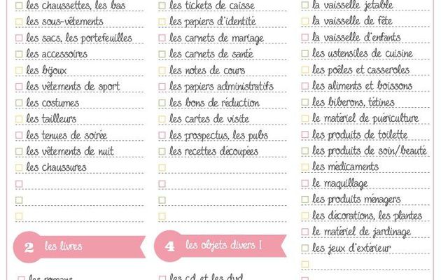 Liste pour emmenager dans une maison