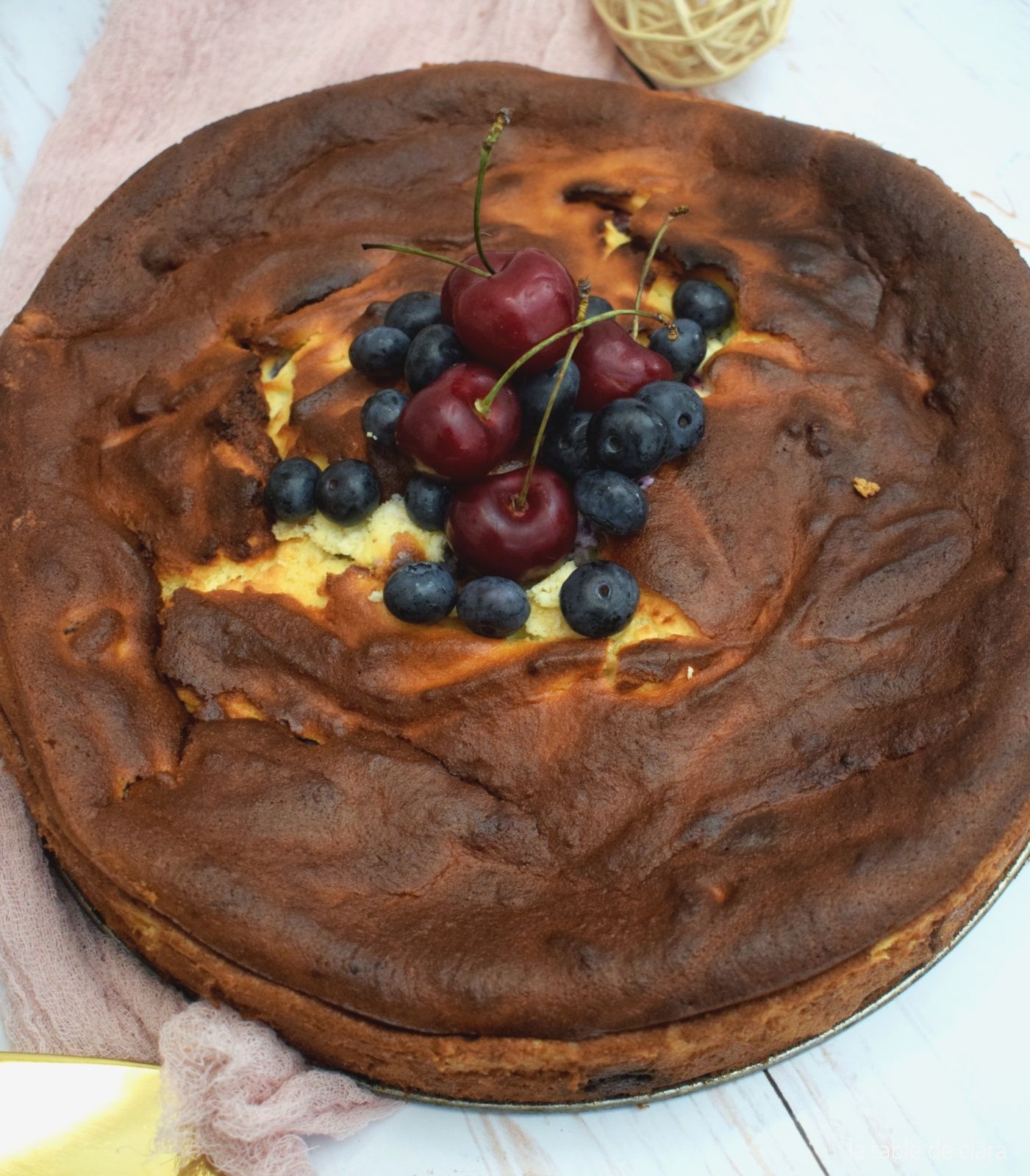 Gâteau fromage blanc fruits rouges