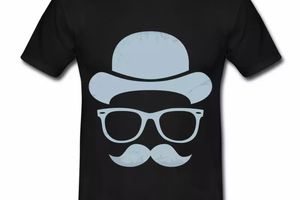 T shirt France Chapeau lunettes et moustache HNR