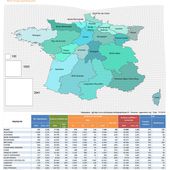 Carte en anamorphose des exploitants bio en 2014 - Cartes de France - Actualités