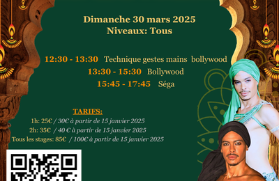 Stages Intensifs avec Ihlan: Bollywood & Séga à Bordeaux