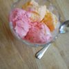 Peach & raspberry icecream