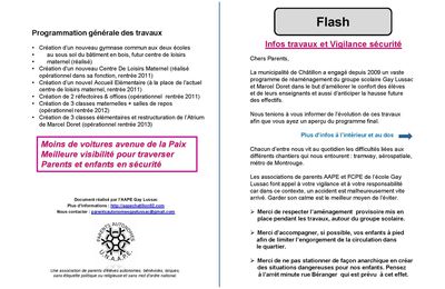 Flash info sécurité et vigilance