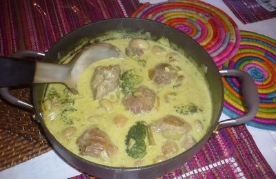 Sauté de dinde aux curcuma, légumes de saison et lait de coco  façon Imma :