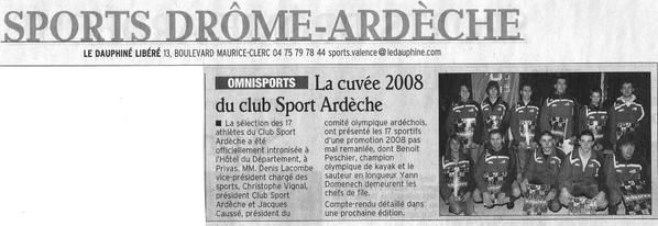 CLUB SPORT ARDECHE 2008