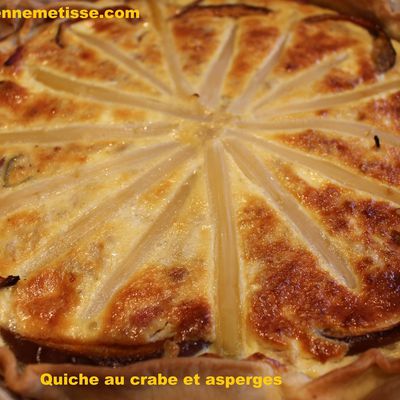 Quiche au crabe et asperges