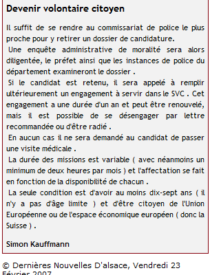 LOPPSI2 : Les premières Milices Citoyennes