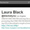Laura Black follows 'Madonna Fans' World' on Twitter