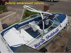 Réfection complete sellerie du bateau en simili cuir