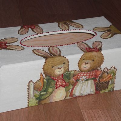 Boites à mouchoirs Lapins 15€ + frais de port 5,50€